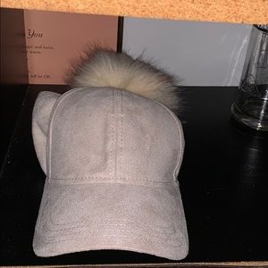 Pom Pom Baseball Cap